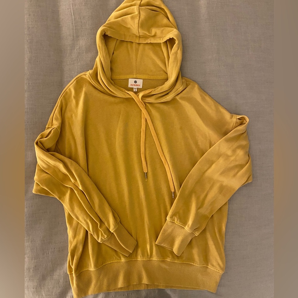 Sundry Hoodie with Embroidered Rainbow and Heart